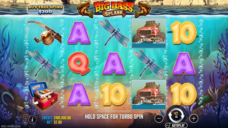 Big Bass Splash 슬롯(Pragmatic Play) 데모 스핀 화면